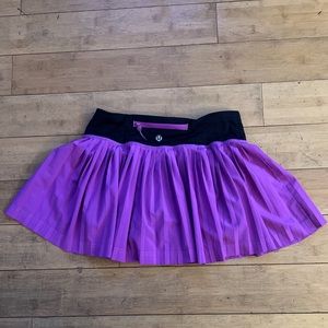 LULULEMON Pace Rival Mid Rise Tennis Running Skirt Chambray Hot Pink Size 2